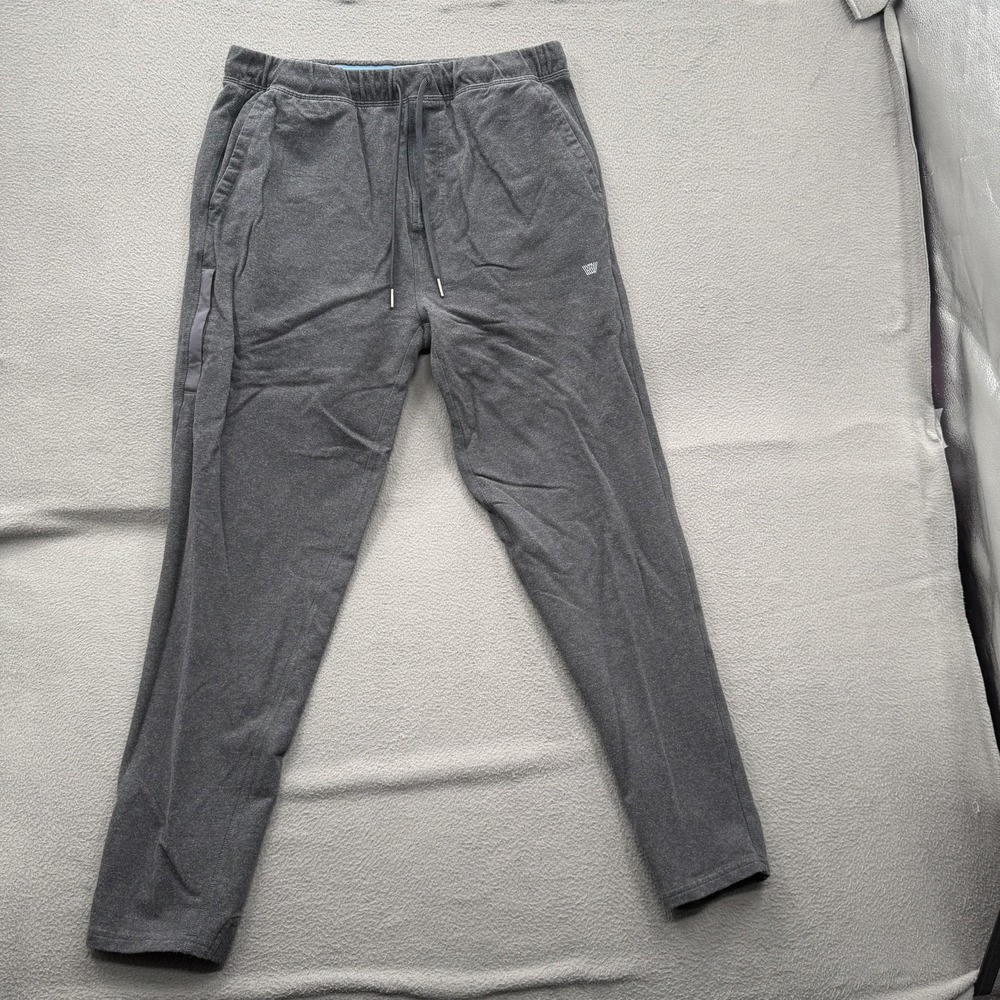 Mack Weldon Pants Mens Large Gray Jogger Sweatpants Cotton Stretch Zip Pocket